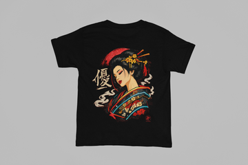 geisha tshirt design graphic Tee